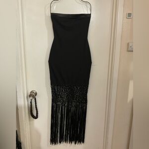 Fashion Nova Black Strapless Bodycon Dress